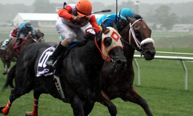 Georganne Hale and her Laurel team, ready to race