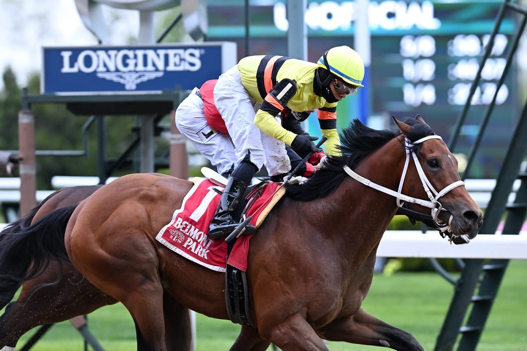 Beren won the Gold Fever Stakes at Belmont Park. Photo by NYRA. Beren