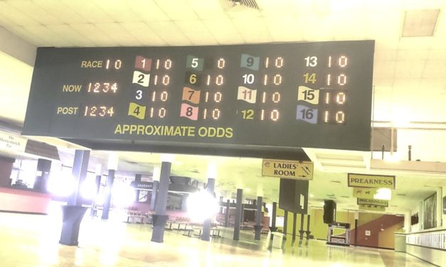July wagering handle down slightly